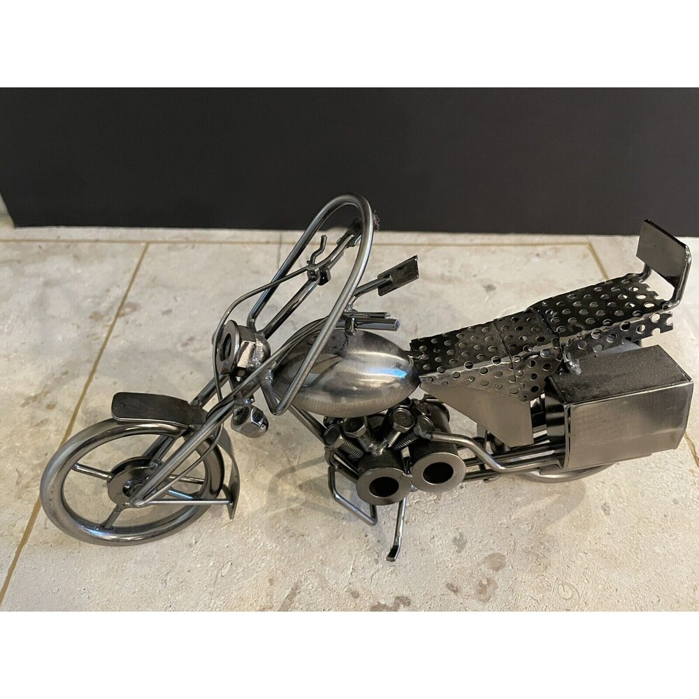 Motorcycle Chopper Metal Art Handmade Nuts and Bolts — Motorcycle, Biker…